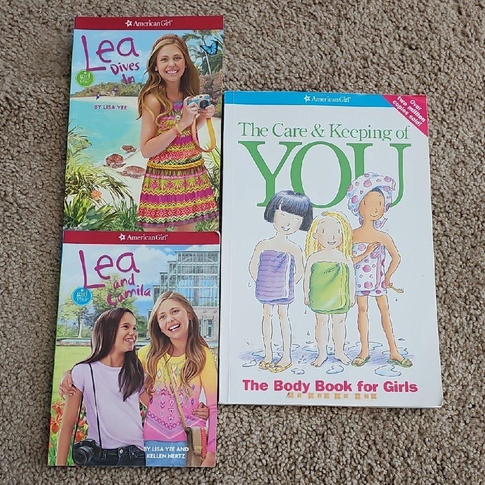 American Girl Book Trio - Red, Blue, Green Covers